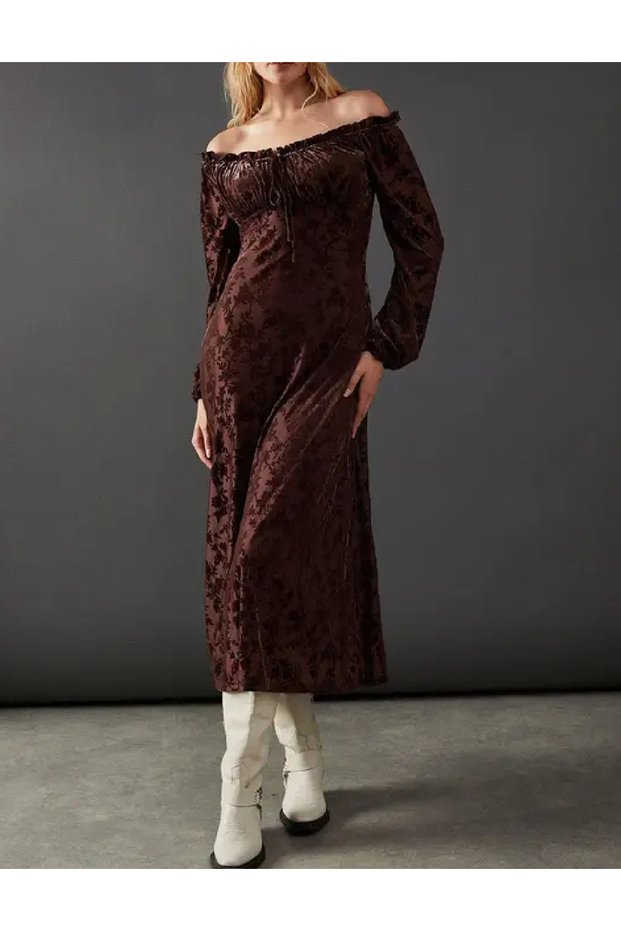 Medium dress, Brown