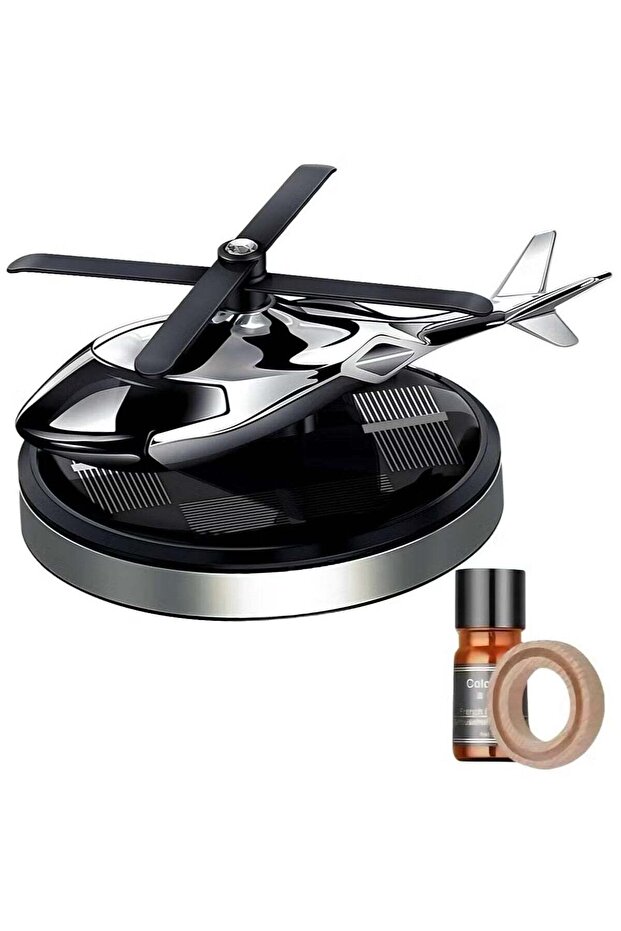 Solar-Powered Car Air Freshener – Helicopter Rotating Aromatherapy Diffuser