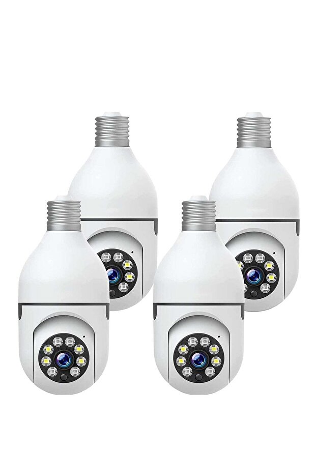 (10-Pack) WiFi Light Bulb Cameras – 360° Wireless Outdoor Security Cameras with 1080P Color Night Vision & Motion Detection