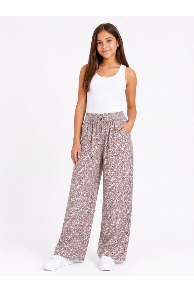 Trend Girl Child Young Viscose Fabric Thin Summer Pants