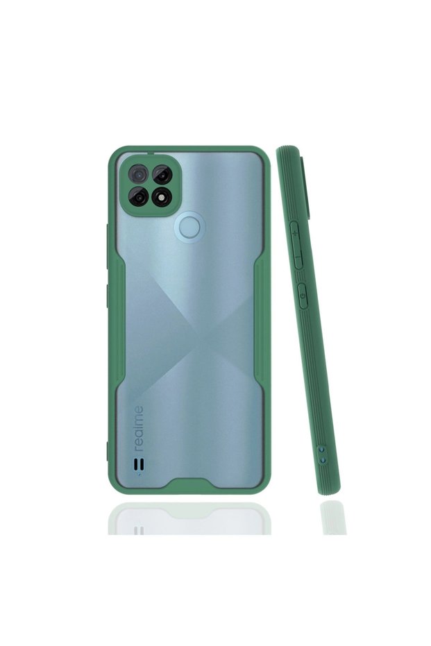 جراب Realme C21 سيليكون بلاتينيوم - أخضر