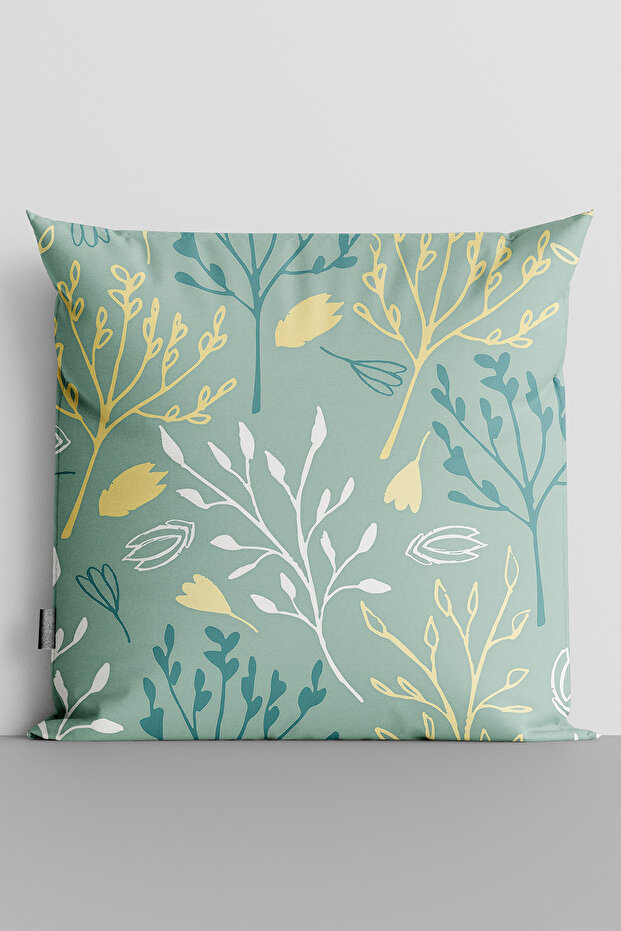 Abstract Flowers Double Sided Digital Printed Throw Pillow Cover