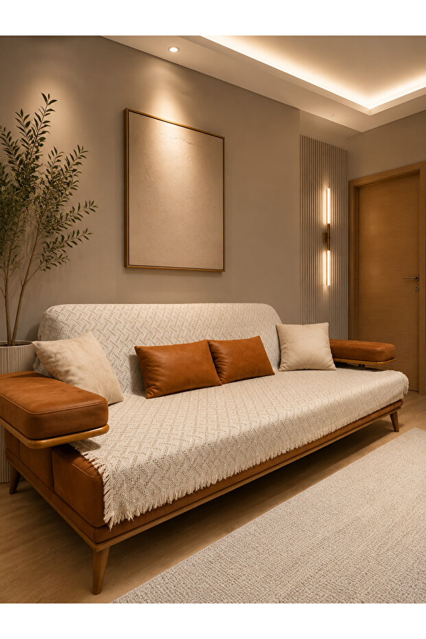 غطاء كرسي 175 × 220 بيج