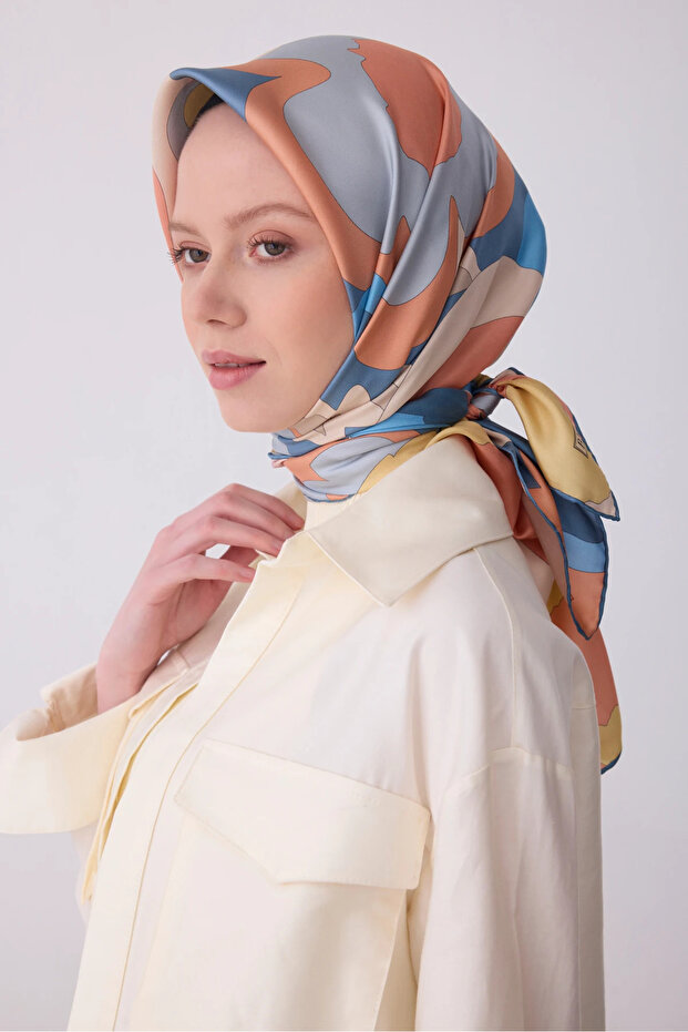 Twill Silk Patterned Scarf 4306D