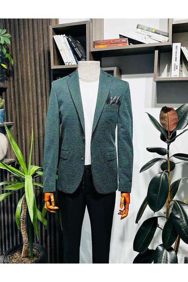 Slim Fit Men's Swallow Collar Classic Men's Blazer Jacket