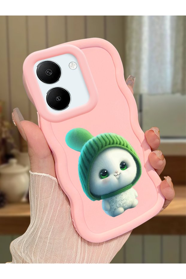 Vivo Y36 4g Compatible Case Camera Protector Pink Silicone Couple Phone Case Cute Pattern