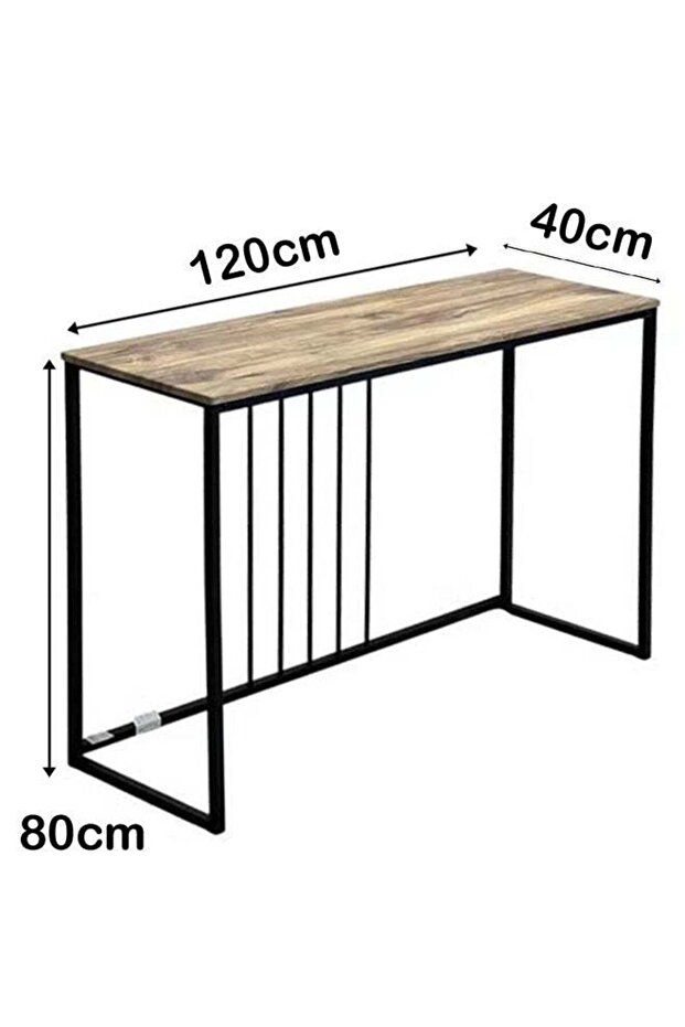 طاولة كونسول مستطيلة بإطار معدني 120x40x80 سم - 5