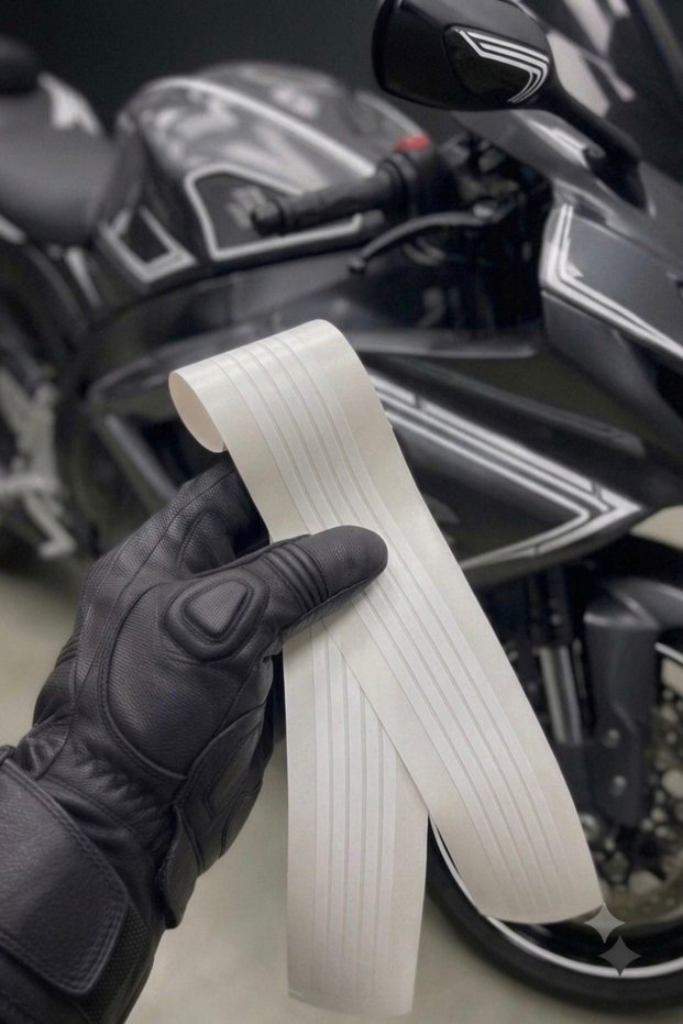 Fine Detail Strips for Motorcycle and Helmet 5 Pieces Fine Detail Rim Strip Sticker Set of 5 (5 Meters Total)
