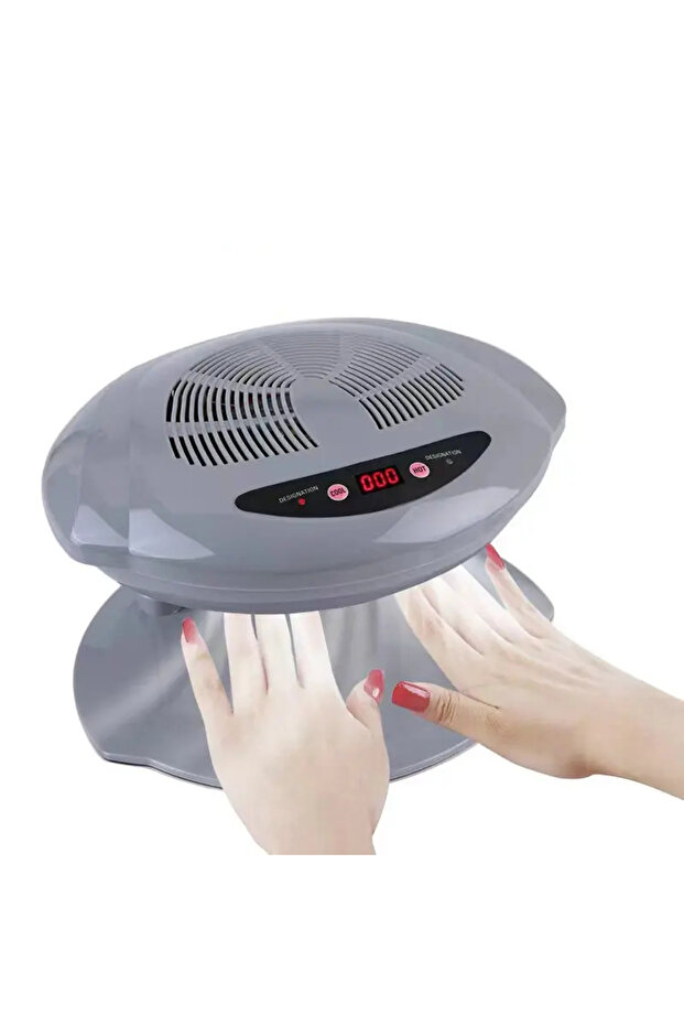 EU Gray LINMANDA Air Nail Dryer 400W Intelligent Automatic Sensor Hot & Cold Air Nail Polish Drying