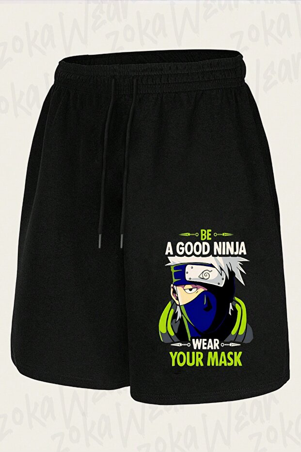 Unisex Naruto Kakashi Hatake Character Design Printed Shorts