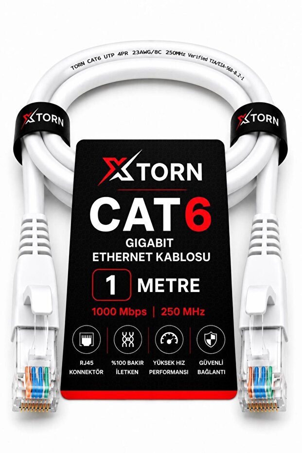 كابل إيثرنت CAT6 بطول 1 متر RJ45 LAN كابل مودم إنترنت لجهاز التوجيه والكمبيوتر