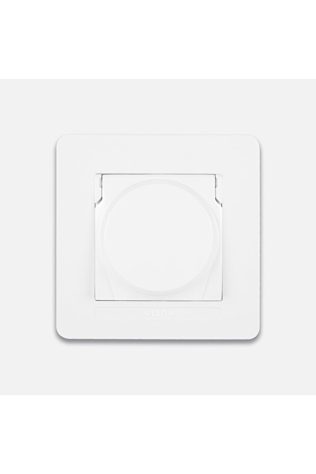 White Covered Grounded Socket