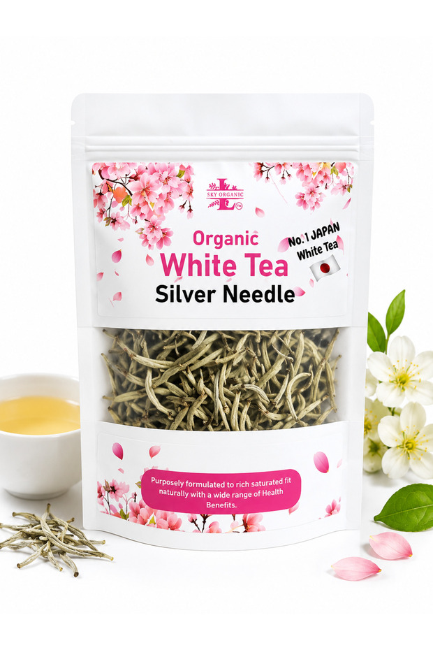 Organic Silver Needle White Tea Loose - Highest Ingredients Antioxidant and Anti aging
