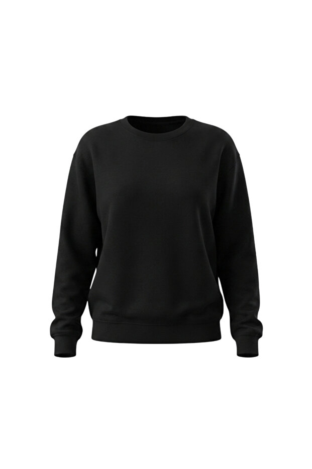 Black Sweatshirt |   Crew Neck, Comfortable Cut for Everyday Use
