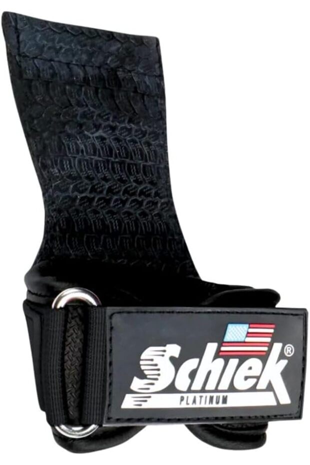 Sports Model 1907 Platinum Edition Ultimate Grip - 3-in-1 Weightlifting Strap Wrist Wraps & Grip Pads - Comfortable for Safe Non-Slip Control and Strength Training (Black, Large)