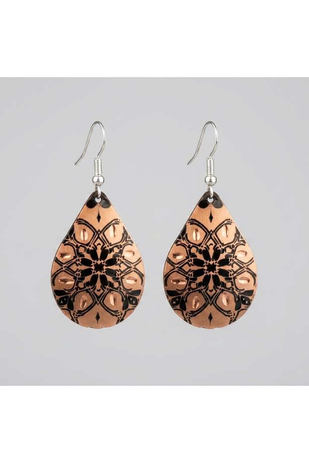 New Series 1287 Bijouterie Earrings 100% Handmade Copper