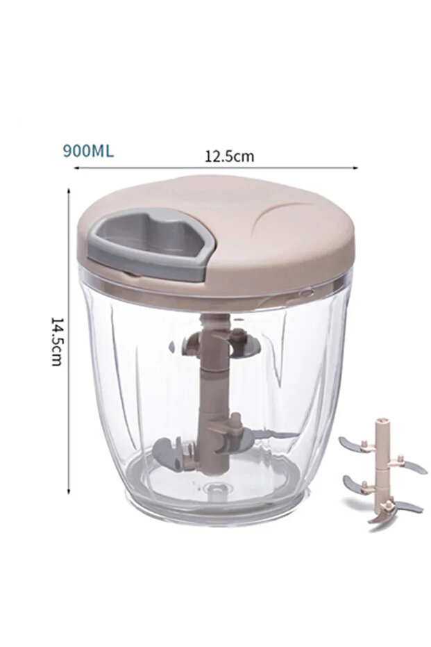 Pink 900ml 500/900ML Garlic Chopper Manual Rotate Vegetable Cutter Chopper Slicer Fruit Garlic Crush