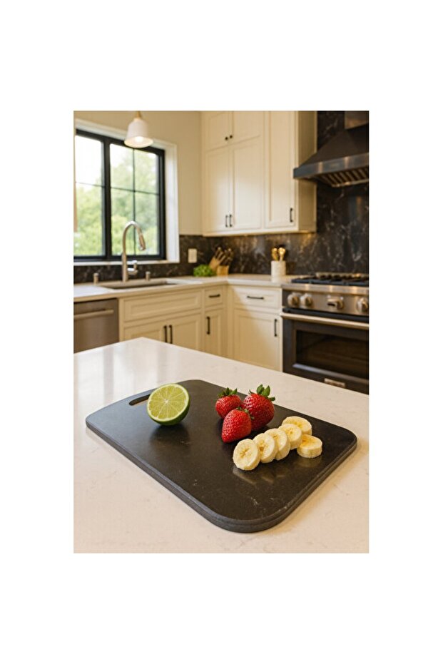 Quartz Marble Cutting Board and Fruit Presentation Set with Oval Corner