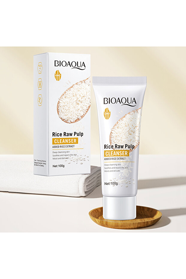 Rice Raw Pulp Face Cleanser Deep Cleansing Soothing Repairing Moistening Delicate the Facial Skin