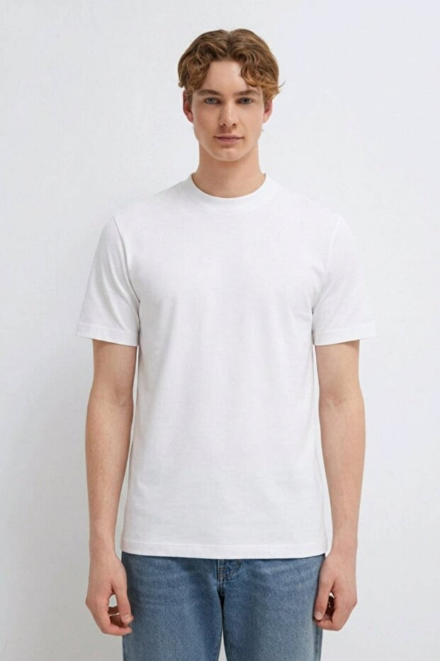 Men's Street Style Regular White T-Shirt