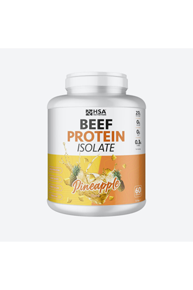 بروتين لحم البقر المعزول من HSA Nutrition - بنكهة الأناناس - (1.8 كجم)