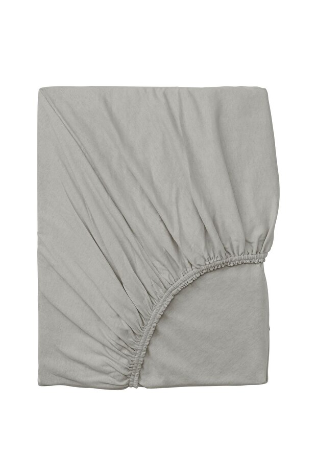 Fitted Sheet, Gray, 160X200 cm