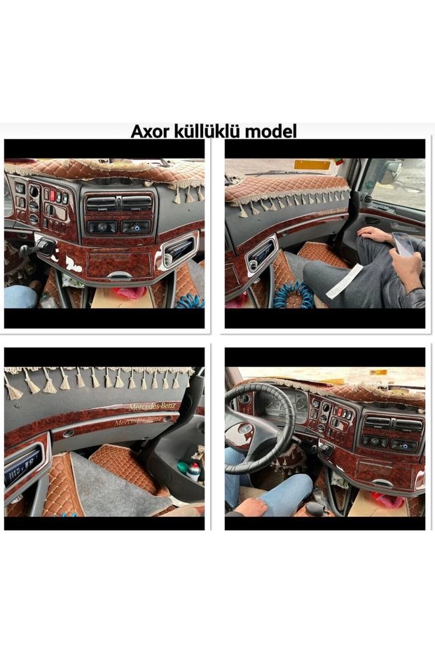 Mercedes Axor 2004 and Later Full Set (41 Pieces) with Ashtray Mahogany Color Mahogany Finish