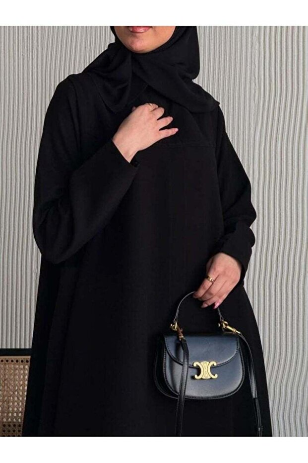 عباءة دارينا سوداء سادة للنساء