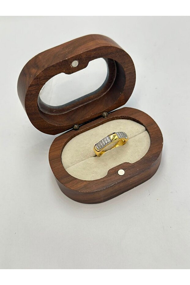 Double Color Zircon Stone Adjustable Steel Ring