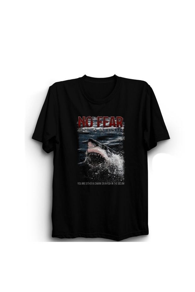 No Fear, Shark, Shark Print, 100% Cotton T-Shirt