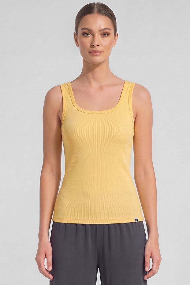 Egyptian Women's Camisole Backless Strappy Tshirt Yellow