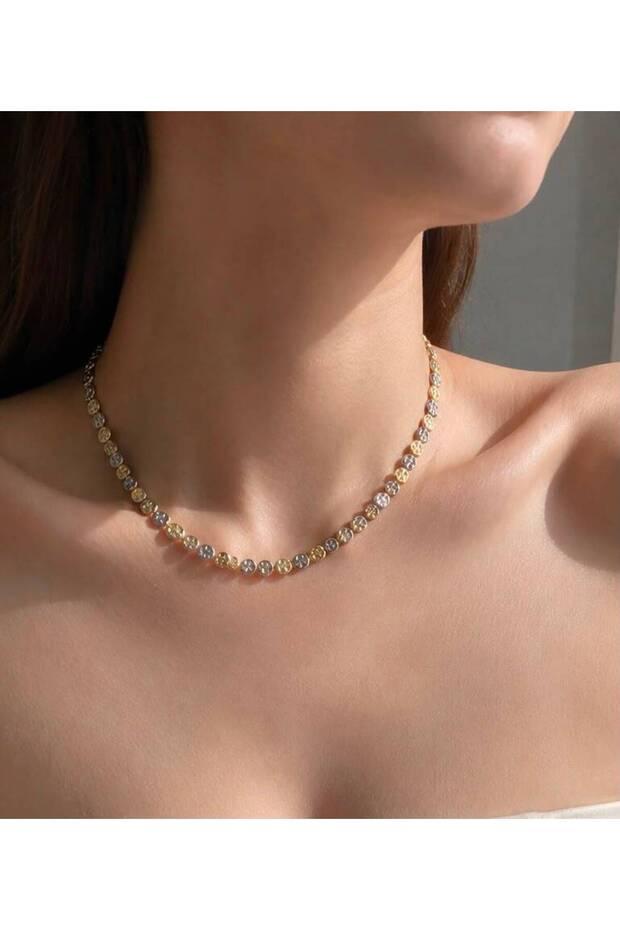 Gold & Silver Boncuk Kolye