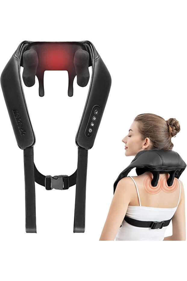 Nekteck Cordless Neck Massager with Soothing Heat, Deep Tissue 4D Expert Kneading Massager