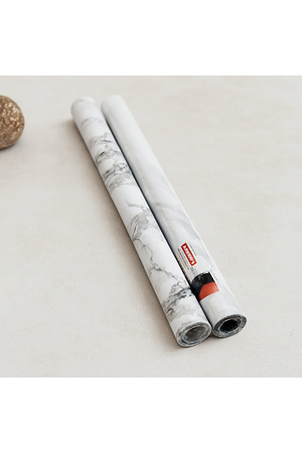White Marble Patterned Self-Adhesive Foil 3 m X 60 cm