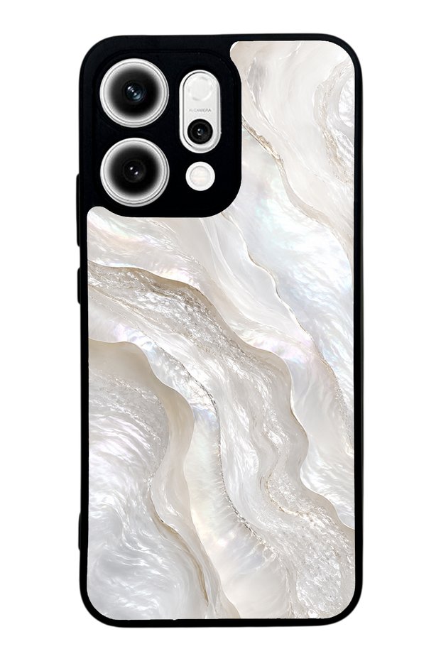 Oppo Reno 14 Ivory Pearl Flow Design Glossy Phone Case