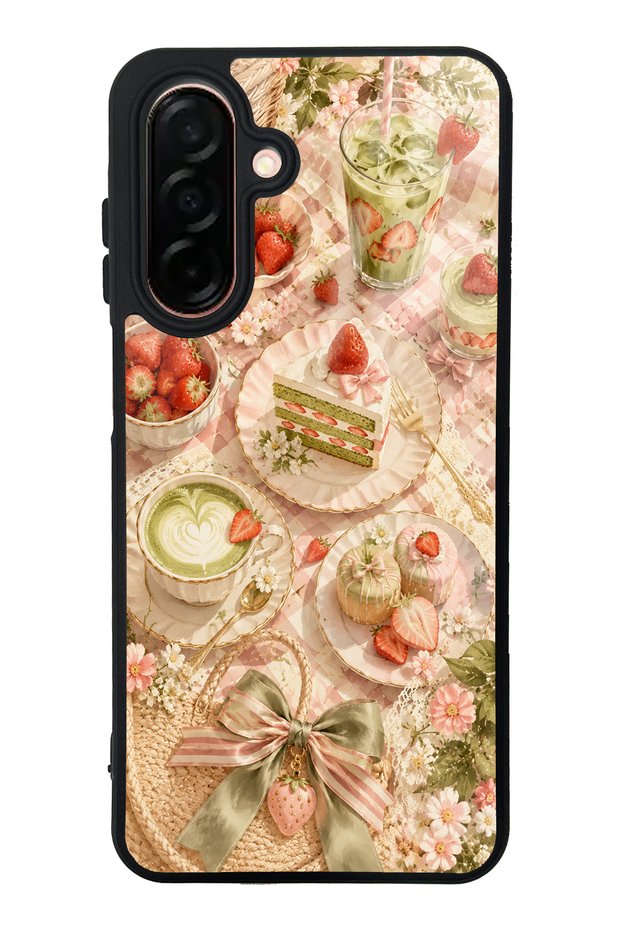 Samsung A26 Strawberry Matcha Design Glossy Phone Case