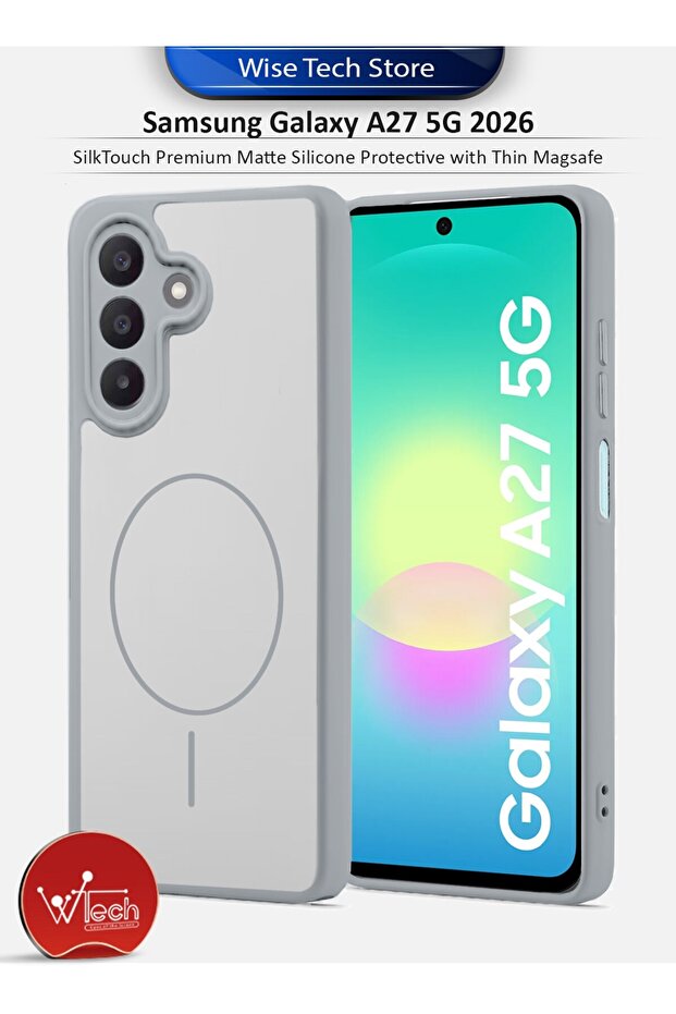 Samsung Galaxy A27 5G 2026 SilkTouch Premium Matte Silicone Protective with Thin Magsafe Case Cover
