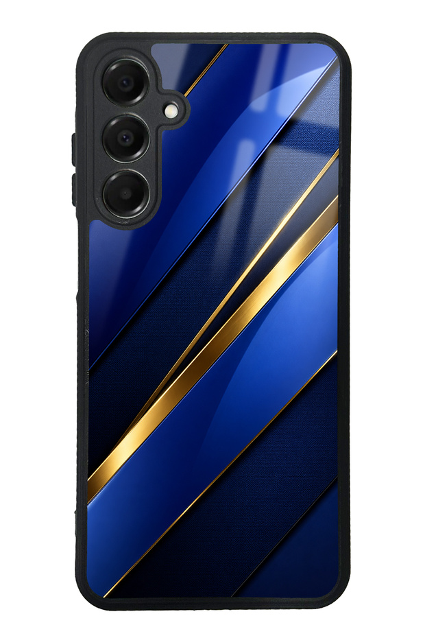 Samsung A16 Sapphire Gold Edge Design Glossy Phone Case