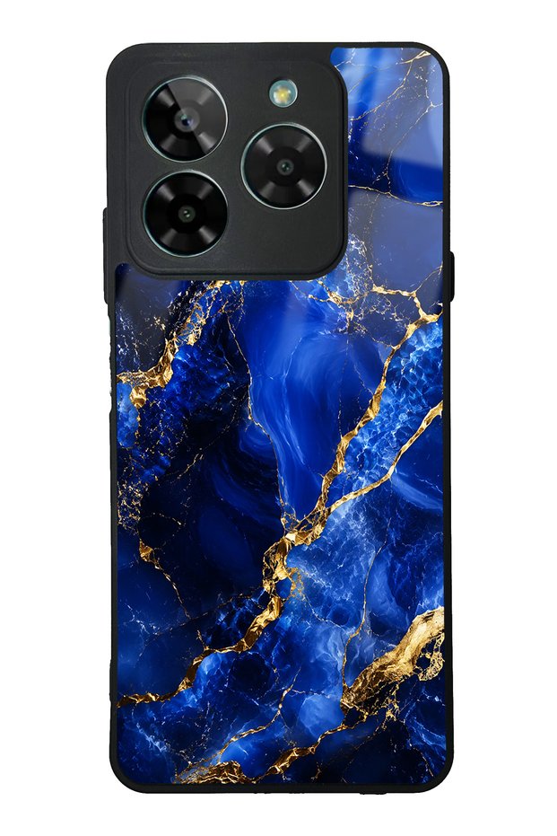 Gm Era 50 Sapphire Gold Marble Design Glossy Phone Case