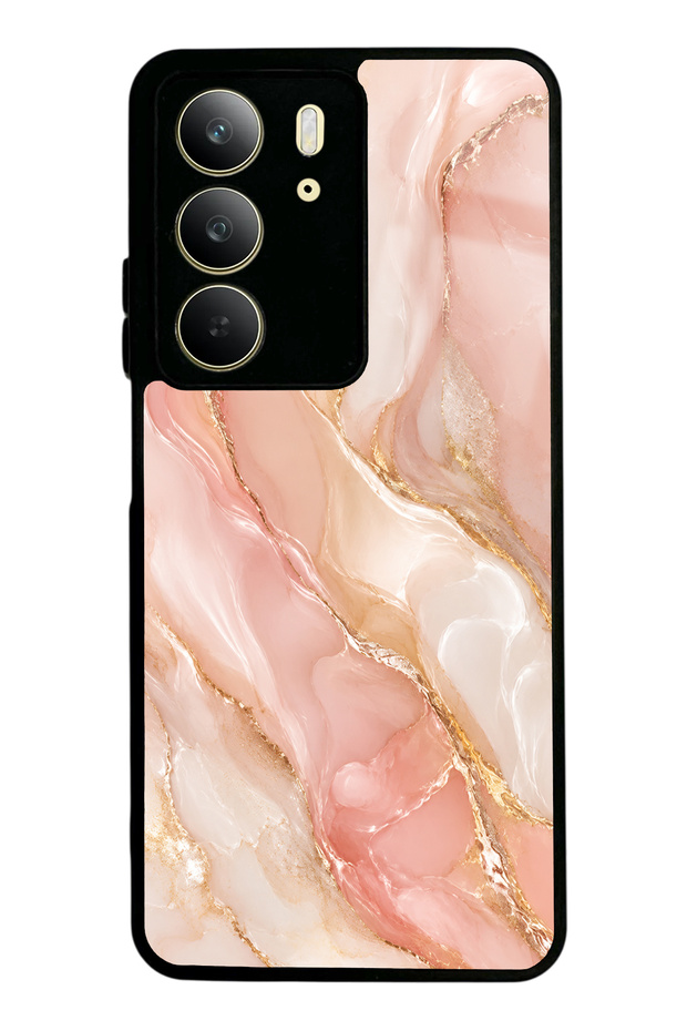 Realme C75 Blush Gold Marble Design Glossy Phone Case