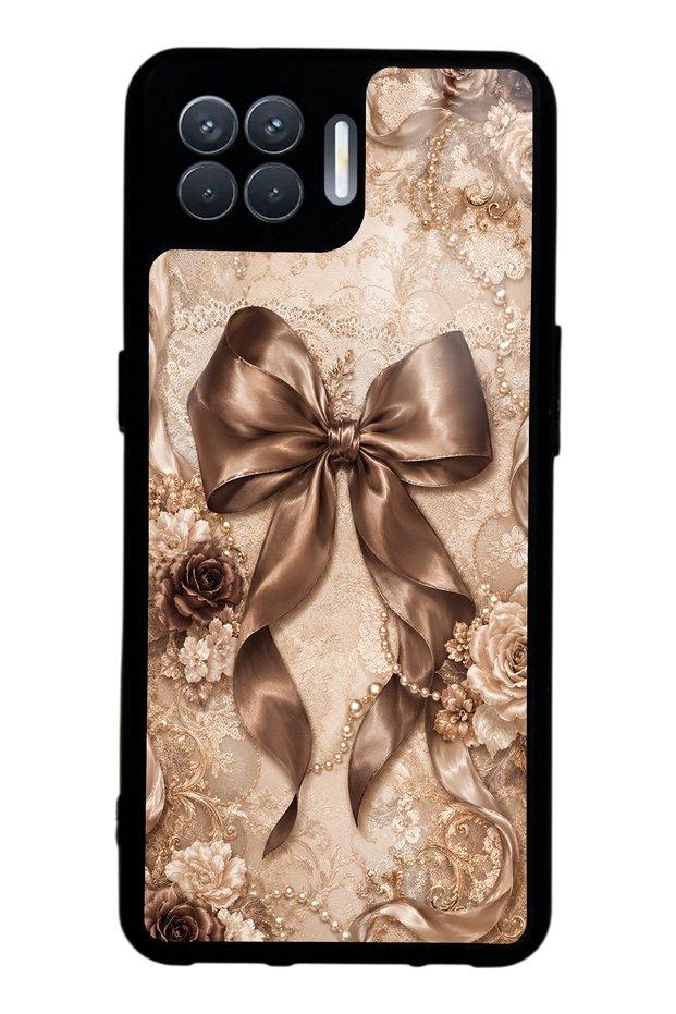 Oppo Reno 4 Lite Glossy Phone Case with Bronze Pearl Design