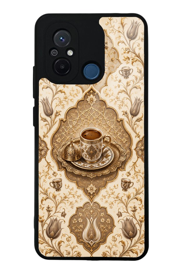 Xiaomi Redmi 12C Ivory Ottoman Coffee Designed Glossy Phone Case