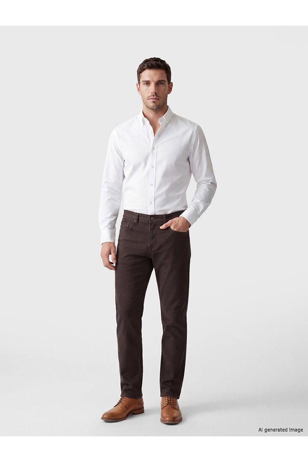 Özmarka New Season Slim Fit Gabardine Men's Chino Trousers
