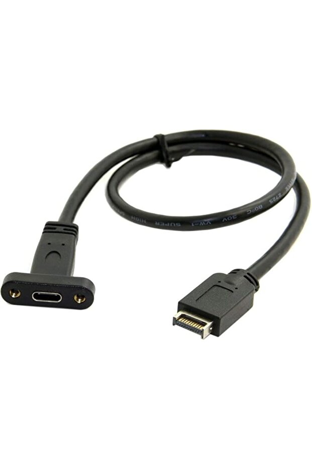USB 3.1 Front Panel Header to USB-C Type-C Female Extension Cable 40cm with Panel Mounting Screw