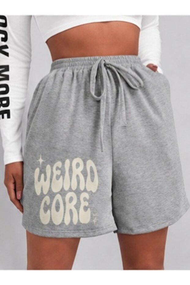 Unisex Oversize Relaxed Fit High Waist Special Design Printed Summer Shorts