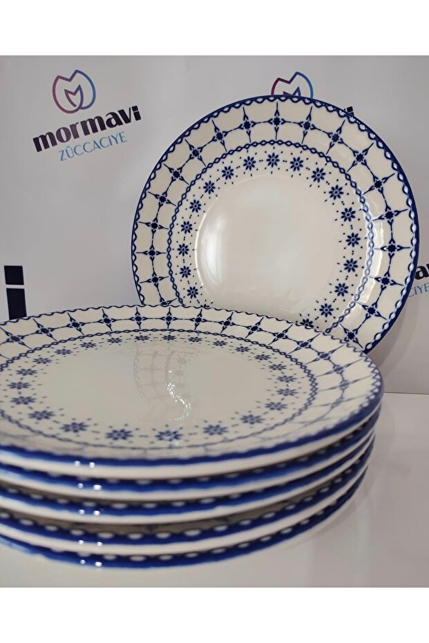 Porcelain Oya 25 cm 6 Pieces Serving Plate