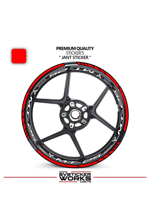 Yamaha mt-25 wheel rim sticker and interior text printed decal sticker model - premium quality