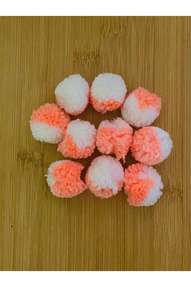 Wool Pompon Two-Color 10 Pieces