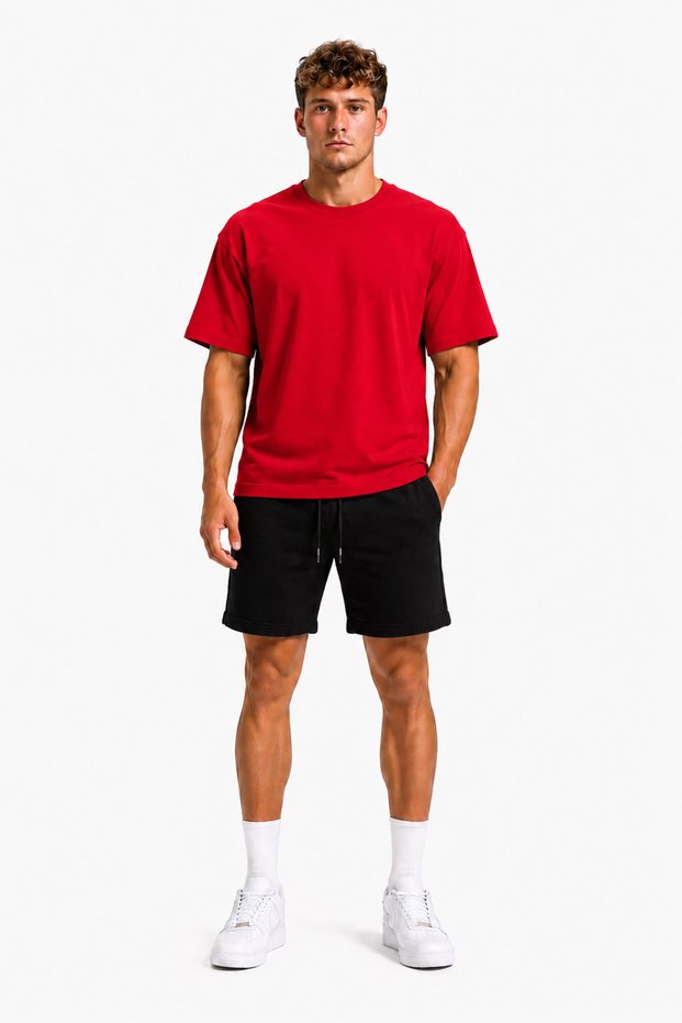 Men's Black Summer Sports Shorts with Cotton Pockets, Elastic, Casual, Comfortable Fit