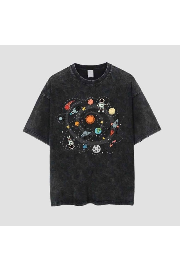Calle Unisex Colorful Oversize Printed T-Shirt Streetwear Comfortable Fit Daily Premium